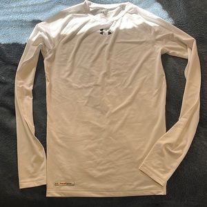 Like New Under Armour White Long Sleeve Compression Sz Medium